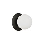 Applique murale ronde en verre et métal noir Ø20cm g9 ip20 33w corep Applique murale ronde en verre et métal noir Ø20cm g9 ip20 33w corep