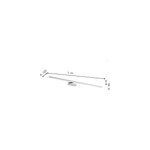 Applique murale de salle de bain pandella led intgre 1350 ip44 11w blanc froid chrom