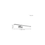 Applique murale de salle de bain pandella led intgre 900lm ip44 11w blanc froid chrom
