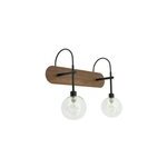 Applique murale de salle de bain lisburn 2 lumires ip44 g9 33w noir seynave