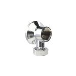 Applique murale simple pour fixation et alimentation de robinet de machine � laver, tube cuivre �14mm ...