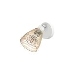 Applique de salle de bain cintoia blanc et rotin a60 standard ip44 eglo