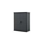 Armoire d'extrieur cortina alto en rsine coloris gris anthracite - 1400l - keter