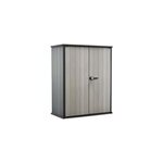 Armoire d'extrieur high store plus en rsine grise et noire 1400l