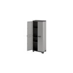 Armoire haute plastique 3 tablettes l. 68 x h. 173 x p. 39 cm