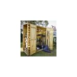 Armoire de jardin avec abri - bches en bois trait autoclave klikstrom losino