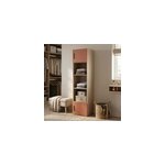 Armoire penderie 2 portes battantes terracotta et effet ch�ne goodhome atomia h. 187 x l. 50 x p. 35 ...