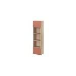 Armoire penderie 2 portes battantes terracotta et effet chne goodhome atomia h. 187 x l. 50 x p. 35 ...