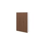 Armoire penderie 3 portes battantes effet noyer et blanc goodhome atomia h. 225 x l. 100 x p. 45 cm
