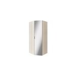 Armoire penderie d'angle effet chêne avec porte battante miroir goodhome atomia h. 225 x l. 100 x p. ... Armoire penderie d'angle effet chêne avec porte battante miroir goodhome atomia h. 225 x l. 100 x p. ...