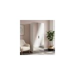 Armoire penderie blanche portes battantes miroir goodhome atomia h. 187, 5 x l. 75 x p. 60 cm