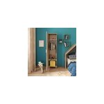 Armoire penderie effet chne sur pieds chambre enfant goodhome atomia h. 198, 5 x l. 50 x p. 58 cm