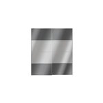 Armoire penderie portes coulissantes anthracite brillant et miroir goodhome atomia h. 225 x l. 200 x ...