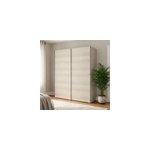 Armoire penderie portes coulissantes effet ch�ne goodhome atomia h. 225 x l. 150 x p. 63, 5 cm