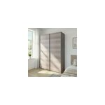 Armoire penderie portes coulissantes effet ch�ne gris� goodhome atomia h. 225 x l. 150 x p. 63, 5 cm
