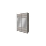 Armoire penderie portes coulissantes effet chêne grisé et miroir goodhome atomia h. 225 x l. 150 x p. ... Armoire penderie portes coulissantes effet chêne grisé et miroir goodhome atomia h. 225 x l. 150 x p. ...
