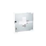 Armoire  pharmacie l. 30 x h. 30 x p. 15 cm, acier + porte verre sabl, blanc, mpglass siena