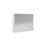 Armoire de salle de bains clairante avec miroir archi blanc mat 90 cm