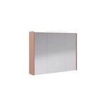 Armoire de salle de bains clairante avec miroir archi terracotta mat 90 cm