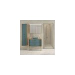 Armoire de salle de bains lumineuse led avec miroir effet bois l. 90 x h. 70 x p. 18 cm, decotec havana ...
