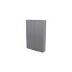 Armoire de salle de bains faible profondeur gris brillant l. 60 x h. 90 x p. 15 cm, goodhome imandra