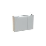 Armoire de toilette avec miroir effet chne artisan l. 90 cm, calao