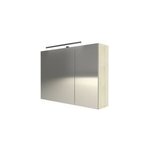 Armoire de toilette avec miroir effet chne l. 90 cm, calao