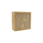 Armoire de salle de bains murale effet bois et porte cannage l. 30 x h. 30 x p. 18 cm, equipstore cr�ation ...