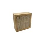 Armoire de salle de bains murale effet bois et porte cannage l. 30 x h. 30 x p. 18 cm, equipstore cration ...