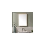 Armoire de toilette avec miroir l. 50 x h. 70 x p. 15 cm, placage ch�ne, goodhome avela