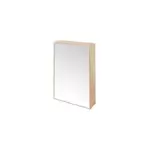 Armoire de toilette avec miroir l. 50 x h. 70 x p. 15 cm, placage chêne, goodhome avela Armoire de toilette avec miroir l. 50 x h. 70 x p. 15 cm, placage chêne, goodhome avela