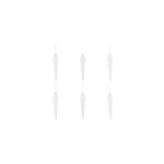 Assortiment 6 boules de no�l gla�ons couleur blanc