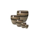 Assortiment pot rond en terre cuite marron �20 / 30 / 40 / 50 / 62cm deroma guardians d�sert
