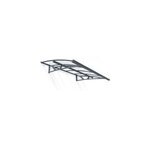 Auvent arrondi amsterdam gris clair l. 223, 5 x p. 139 x h. 33 cm canopia by palram