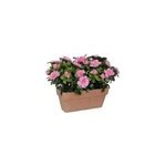 Azalea rose artificiel 29 x 13 x h. 27 cm en jardinire