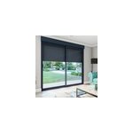 Baie coulissante alu gris avec volet roulant lectrique intgr motorisation somfy l. 240 x h. 200 cm ...