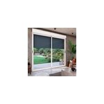 Baie coulissante en aluminium bicolore avec volet roulant lectrique intgr motorisation somfy l. 240 ...