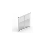 Baie coulissante en aluminium blanc avec volet roulant filaire l. 180 x h. 215 cm uw=2