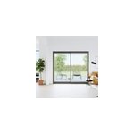 Baie vitr�e coulissante alu goodhome gris - l. 240 x h. 200 cm - uw 1, 7