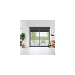 Baie vitr�e coulissante alu + volet roulant �lectrique goodhome gris - l. 240 x h. 200 cm - uw 1, 7