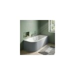 Baignoire adoss�e pour angle droit 160x75 cm oguta gris