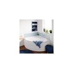 Baignoire d'angle en acrylique l. 140 x l. 140 cm blanc, cavally