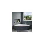 Baignoire d'angle en acrylique l. 140 x l. 140 cm blanc, cavally