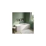 Baignoire asym�trique droite 160x90 cm, blanc, teesta goodhome