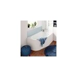 Baignoire asym�trique droite 160x90 cm cavally blanc