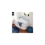 Baignoire asym�trique gauche 160x90 cm cavally blanc