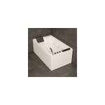 Baignoire balno 2 places droite brava duo 170x100 cm, blanc, by spalina