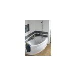 Baignoire balno asymtrique angle gauche 160 x 100 cm allibert dolcea elba duo + tablier