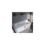Baignoire droite cavally l. 140 x l. 70 cm blanc