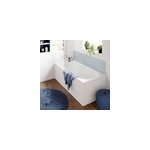 Baignoire droite cavally l. 160 cm x l. 75 cm blanc